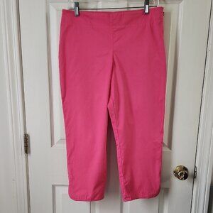 Talbots Pink Capris Vibrant Cotton Blend
